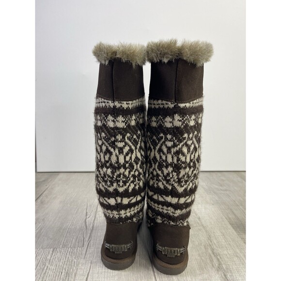 CORRAL Women's Knit Winter Boots P5063 Brown Nordic Woven Size 5 (S) - Picture 4 of 9